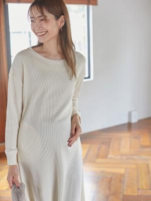 マタニティ ワンピース|サーマルロングワンピース　マタニティ・産後【出産後も長く使える】|アイボリー