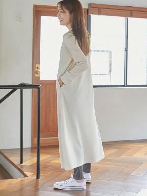 マタニティ ワンピース|サーマルロングワンピース　マタニティ・産後【出産後も長く使える】|アイボリー