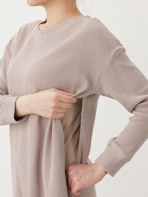 マタニティ ワンピース|サーマルロングワンピース　マタニティ・産後【出産後も長く使える】