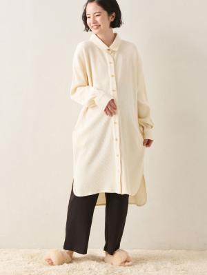 マタニティ パジャマ・ルームウェア|サーマルロングシャツ&産後も使えるパンツパジャマ　マタニティ・授乳パジャマ【出産後も長く使える】|アイボリー
