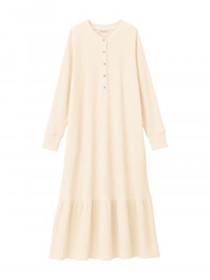 マタニティ パジャマ・ルームウェア|サーマルティアードリラックスネグリジェ　マタニティ・授乳パジャマ【出産後も長く使える】|アイボリー