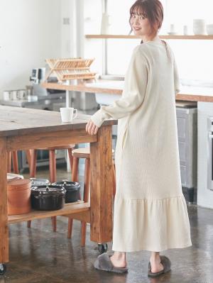 マタニティ パジャマ・ルームウェア|サーマルティアードリラックスネグリジェ　マタニティ・授乳パジャマ【出産後も長く使える】|アイボリー