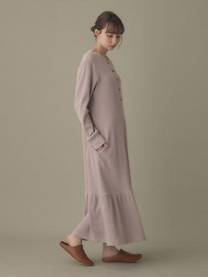 マタニティ パジャマ・ルームウェア|サーマルティアードリラックスネグリジェ　マタニティ・授乳パジャマ【出産後も長く使える】|ピンクブラウン