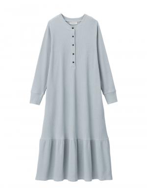 マタニティ パジャマ・ルームウェア|サーマルティアードリラックスネグリジェ　マタニティ・授乳パジャマ【出産後も長く使える】|グレイッシュブルー