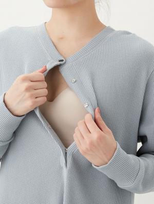 マタニティ パジャマ・ルームウェア|サーマルティアードリラックスネグリジェ　マタニティ・授乳パジャマ【出産後も長く使える】