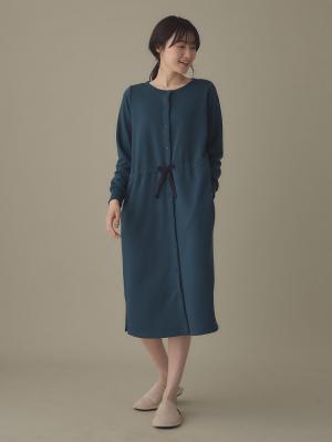 マタニティ パジャマ・ルームウェア|裏毛裏起毛ウエスト切替ワンピース&産後も使えるレギンスパジャマ　　マタニティ・授乳パジャマ【出産後も長く使える】|フォレストグリーン