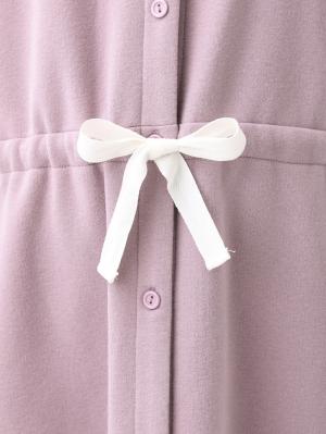 マタニティ パジャマ・ルームウェア|裏毛裏起毛ウエスト切替ワンピース&産後も使えるレギンスパジャマ　　マタニティ・授乳パジャマ【出産後も長く使える】