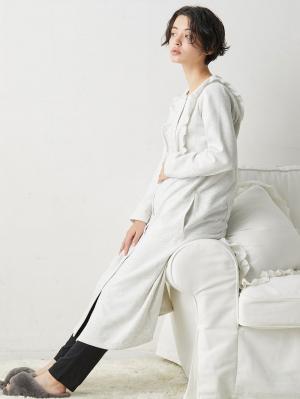 裏毛裏起毛ラッフルワンピース&産後も使えるレギンスパジャマ　マタニティ・授乳パジャマ【出産後も長く使える】10238