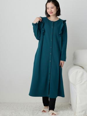 裏毛裏起毛ラッフルワンピース&産後も使えるレギンスパジャマ　マタニティ・授乳パジャマ【出産後も長く使える】10238
