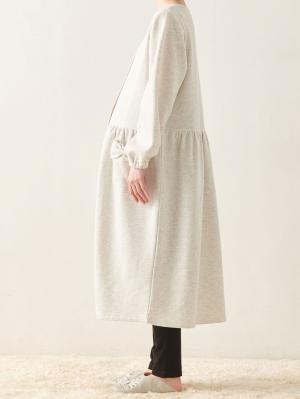 マタニティ パジャマ・ルームウェア|裏毛裏起毛リボンポケットギャザーワンピース&レギンスパジャマ　マタニティ・授乳パジャマ【出産後も長く使える】