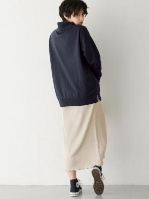 マタニティ トップス|裏毛裏起毛ジップスウェット　マタニティ・産後【出産後も長く使える】|ネイビー