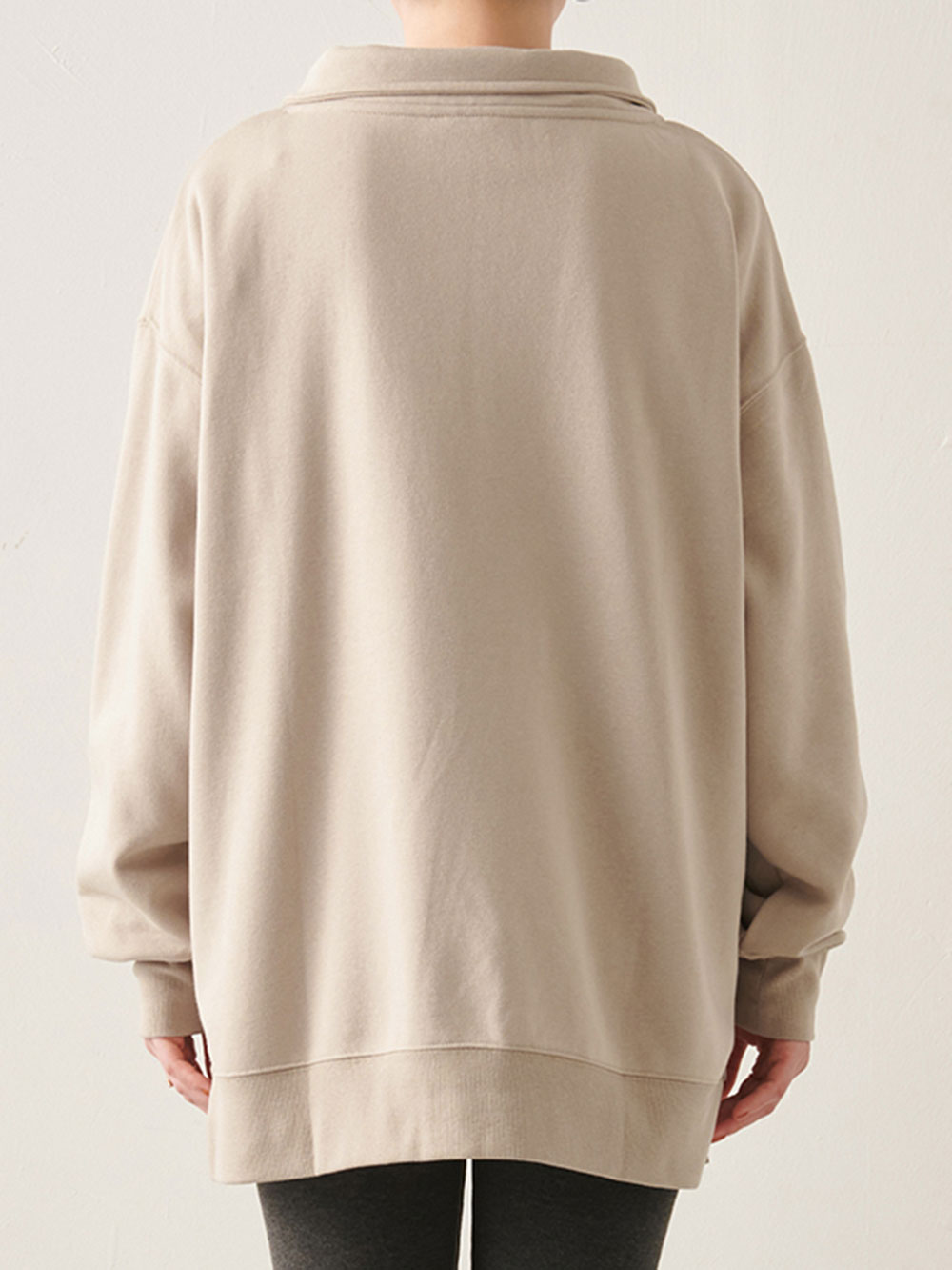 マタニティ トップス|裏毛裏起毛ジップスウェット　マタニティ・産後【出産後も長く使える】