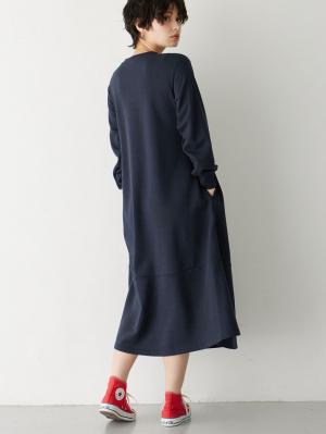 マタニティ ワンピース|裏毛起毛ティアードワンピース　　マタニティ・産後【出産後も長く使える】|ネイビー