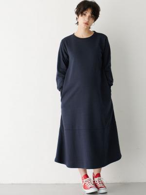 マタニティ ワンピース|裏毛起毛ティアードワンピース　　マタニティ・産後【出産後も長く使える】|ネイビー