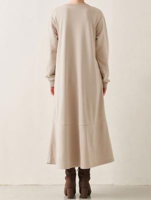 マタニティ ワンピース|裏毛起毛ティアードワンピース　　マタニティ・産後【出産後も長く使える】