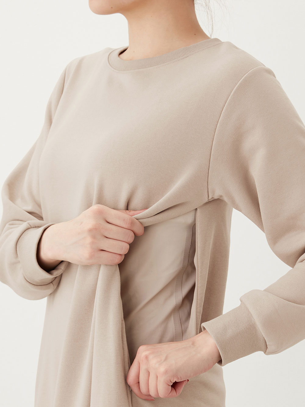 マタニティ ワンピース|裏毛起毛ティアードワンピース　　マタニティ・産後【出産後も長く使える】