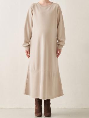 マタニティ ワンピース|裏毛起毛ティアードワンピース　　マタニティ・産後【出産後も長く使える】