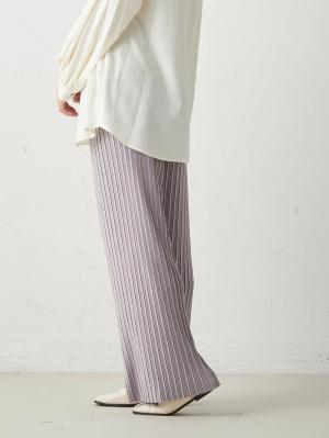 マタニティ パンツ|裾が床につかないフリーカットできるランダムプリーツワイドパンツ　マタニティ・産後【出産後も長く使える】|ライトグレー