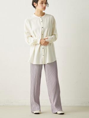 マタニティ パンツ|裾が床につかないフリーカットできるランダムプリーツワイドパンツ　マタニティ・産後【出産後も長く使える】|ライトグレー