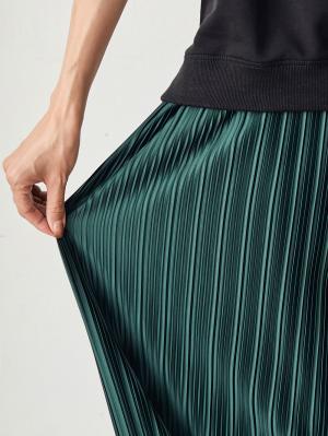 マタニティ パンツ|裾が床につかないフリーカットできるランダムプリーツワイドパンツ　マタニティ・産後【出産後も長く使える】