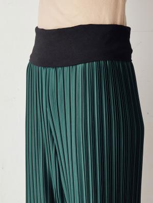 マタニティ パンツ|裾が床につかないフリーカットできるランダムプリーツワイドパンツ　マタニティ・産後【出産後も長く使える】