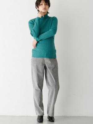 マタニティ パンツ|ストレッチコーデュロイワイドストレートパンツ マタニティ・産後【出産後も長く使える】|グレー