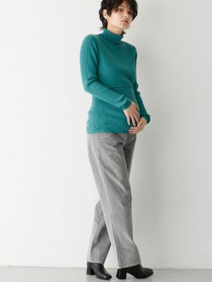 マタニティ パンツ|ストレッチコーデュロイワイドストレートパンツ マタニティ・産後【出産後も長く使える】|グレー