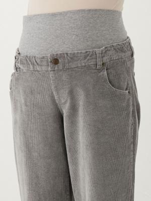 マタニティ パンツ|ストレッチコーデュロイワイドストレートパンツ マタニティ・産後【出産後も長く使える】
