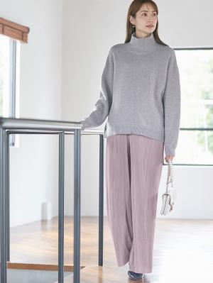 マタニティ パンツ|裾が床につかない機能付フリーカットできるプリーツパンツ マタニティ・産後【出産後も長く使える】|モーヴ