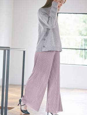 マタニティ パンツ|裾が床につかない機能付フリーカットできるプリーツパンツ マタニティ・産後【出産後も長く使える】|モーヴ