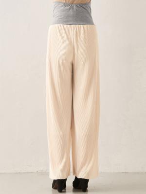 マタニティ パンツ|裾が床につかない機能付フリーカットできるプリーツパンツ マタニティ・産後【出産後も長く使える】