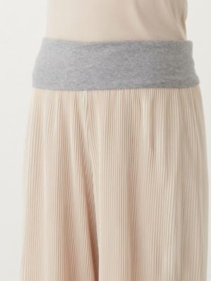 マタニティ パンツ|裾が床につかない機能付フリーカットできるプリーツパンツ マタニティ・産後【出産後も長く使える】