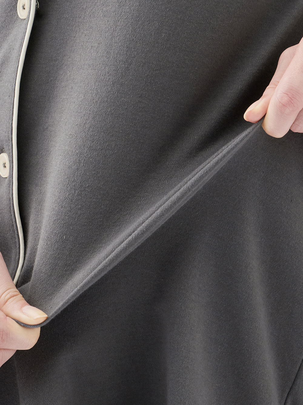 マタニティ パジャマ・ルームウェア|綿混やわらかスムースシャツパジャマ【出産後も長く使える】