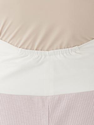 マタニティ パジャマ・ルームウェア|リブヘンリーネックトップス&ワイドパンツワンマイルセット マタニティ・授乳パジャマ【出産後も長く使える】