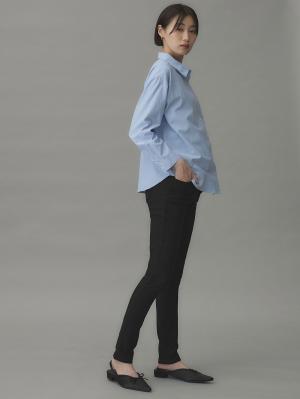 マタニティ パンツ|裏フェルトタッチ起毛スキニーパンツ　マタニティ・産後【出産後も長く使える】|ブラック