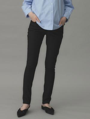 マタニティ パンツ|裏フェルトタッチ起毛スキニーパンツ　マタニティ・産後【出産後も長く使える】|ブラック