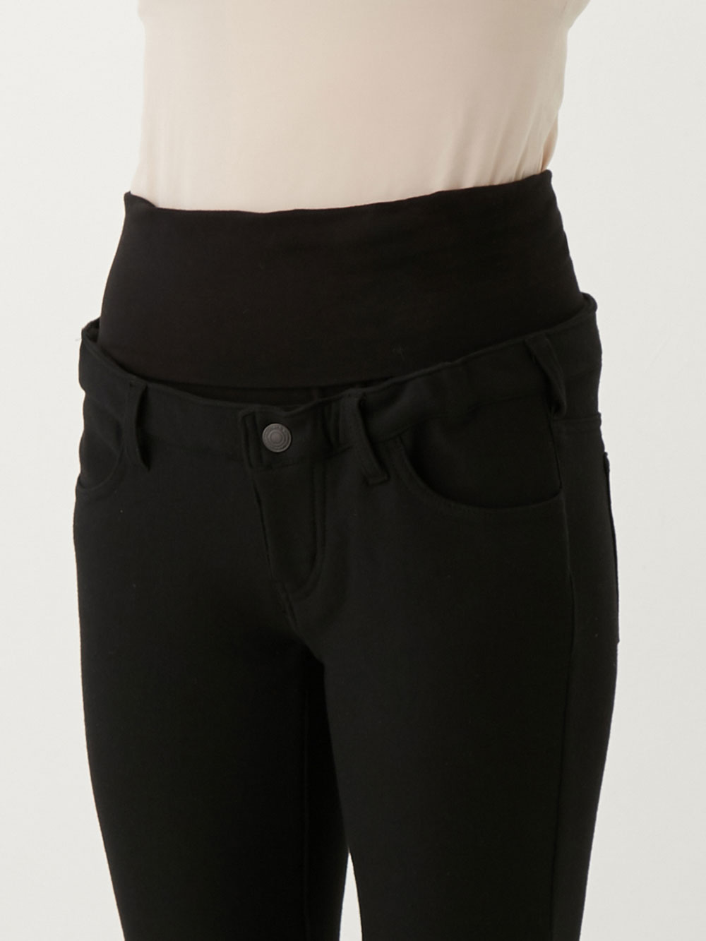 マタニティ パンツ|裏フェルトタッチ起毛スキニーパンツ　マタニティ・産後【出産後も長く使える】