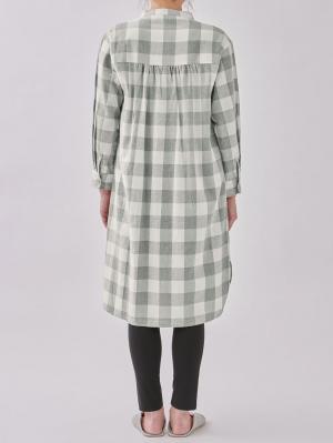 マタニティ パジャマ・ルームウェア|綿100%フランネルシャツワンピース＆産後も使えるレギンスパンツセット【出産後も長く使える】