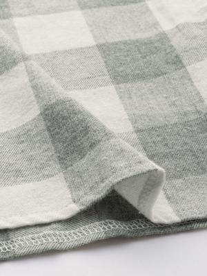 マタニティ パジャマ・ルームウェア|綿100%フランネルシャツワンピース＆産後も使えるレギンスパンツセット【出産後も長く使える】