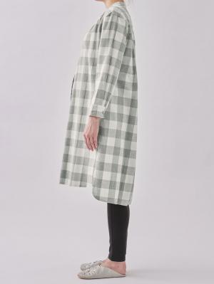 マタニティ パジャマ・ルームウェア|綿100%フランネルシャツワンピース＆産後も使えるレギンスパンツセット【出産後も長く使える】