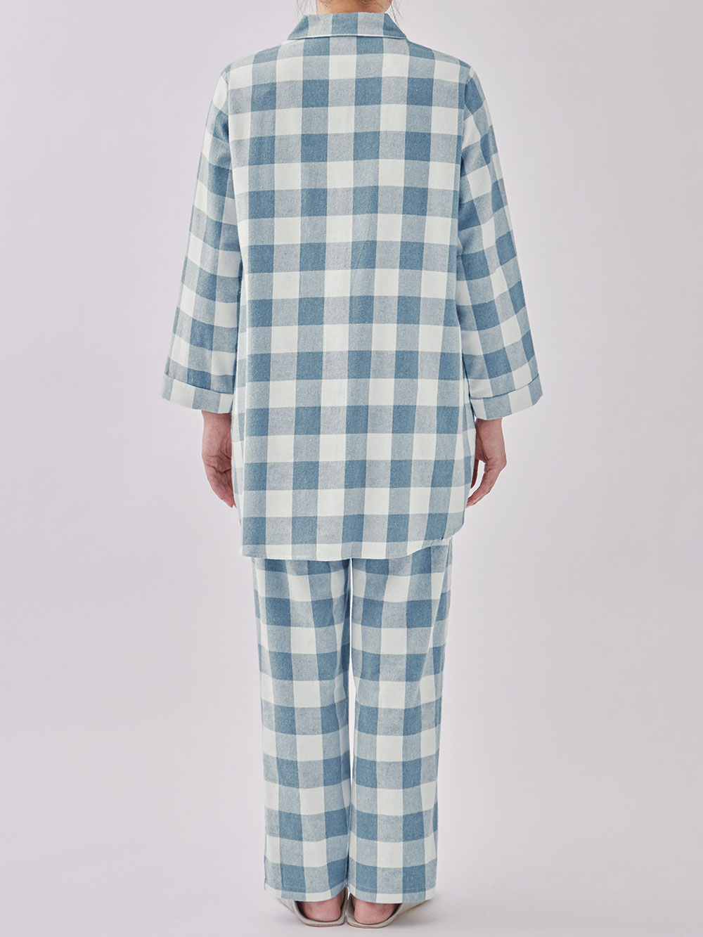 マタニティ パジャマ・ルームウェア|綿100%フランネルシャツパジャマセット【出産後も長く使える】