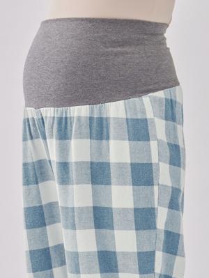 マタニティ パジャマ・ルームウェア|綿100%フランネルシャツパジャマセット【出産後も長く使える】