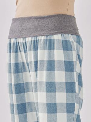 マタニティ パジャマ・ルームウェア|綿100%フランネルシャツパジャマセット【出産後も長く使える】