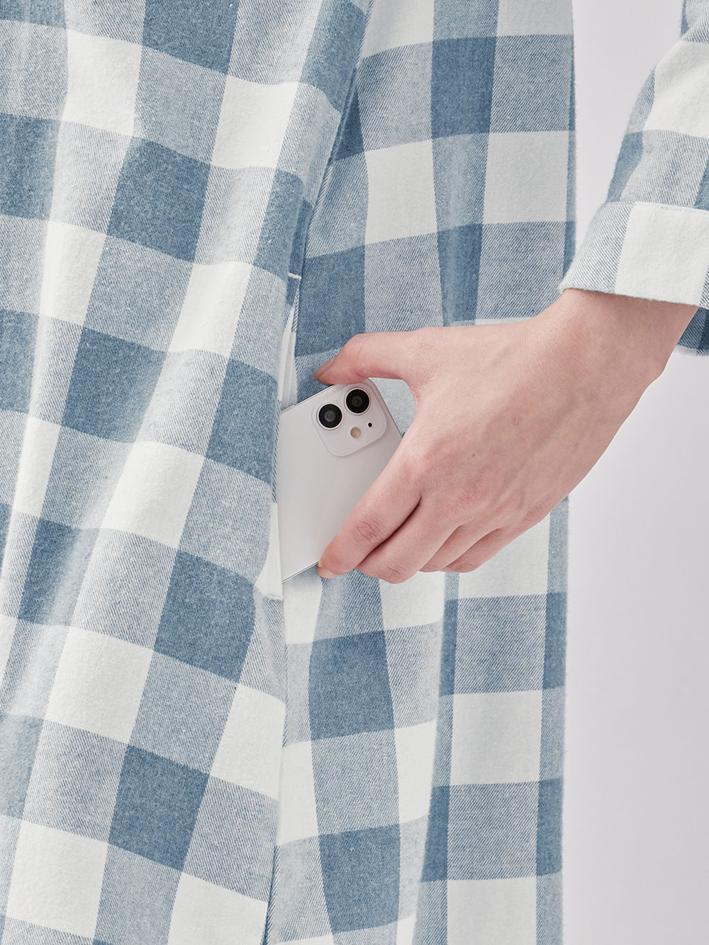 マタニティ パジャマ・ルームウェア|綿100%フランネルシャツパジャマセット【出産後も長く使える】