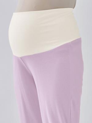 マタニティ パジャマ・ルームウェア|綿混やわらかスムース切替ギャザーパジャマ【出産後も長く使える】