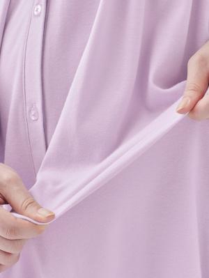 マタニティ パジャマ・ルームウェア|綿混やわらかスムース切替ギャザーパジャマ【出産後も長く使える】