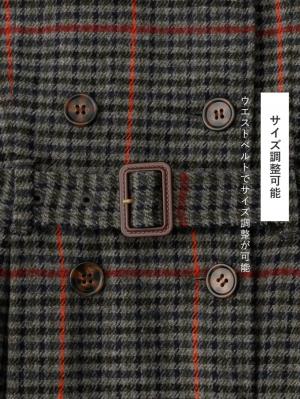 マタニティ ワンピース|チェックジャンパースカート　マタニティ・産後【出産後も長く使える】