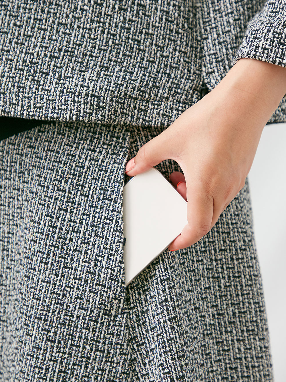 マタニティ ワンピース|ツイードトップス&フレアスカートセット　マタニティ・産後【出産後も長く使える】