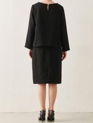 マタニティ ワンピース|ツイードトップス＆タイトスカートセット　マタニティ・産後【出産後も長く使える】