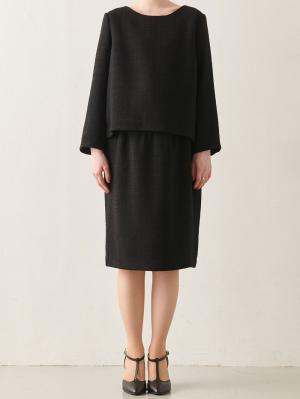 マタニティ ワンピース|ツイードトップス＆タイトスカートセット　マタニティ・産後【出産後も長く使える】